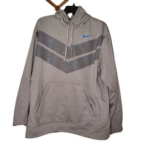 Nike Gray Graphic Hoodie Therma-fit Size XL